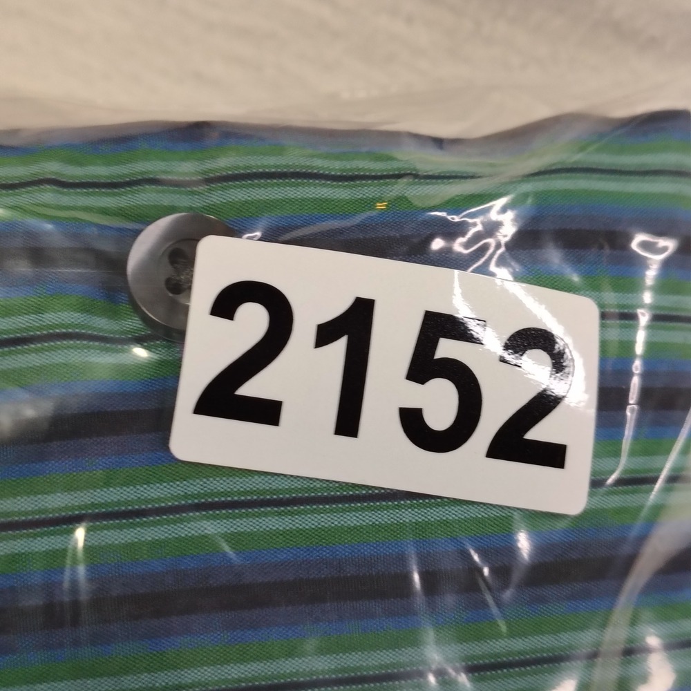 GAP Button Down Shirt Mens L Green Blue Striped Fitted Premium 100% Cotton - Picture 11 of 11